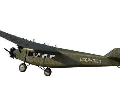 ANT-9 passenger aircraft 3D model