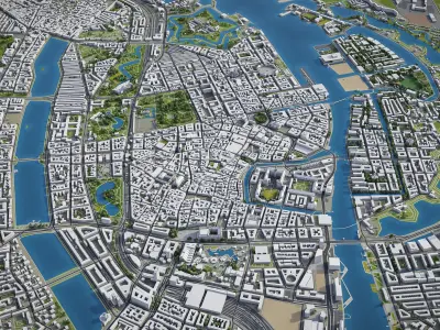Copenhagen Low-poly 3D model