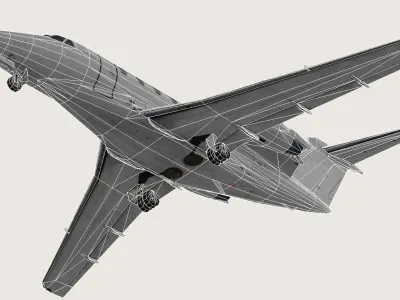 Cessna 650 Citation Low-poly 3D model