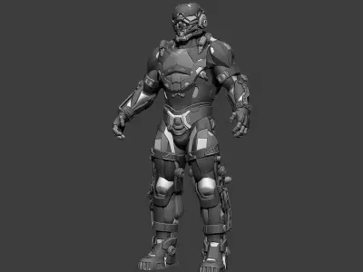 Cybernetist 2 futuristic suit 3D model