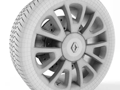 Renault Clio Wheel 3D model