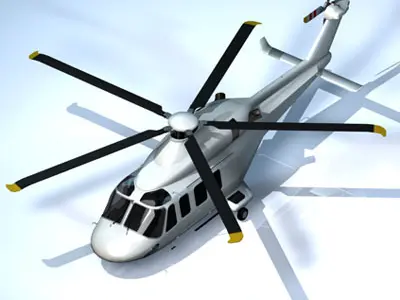 AW-139 helicopter with all rights reserved 3D model
