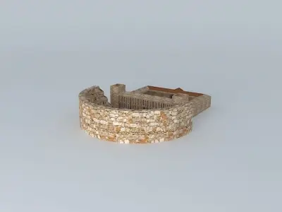 Roman theatre. Merida Free 3D model