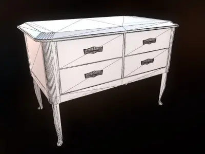 Low Poly Night Stand PBR Free low-poly 3D model