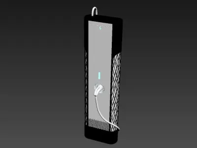 Electric vehicle charging station 3D model