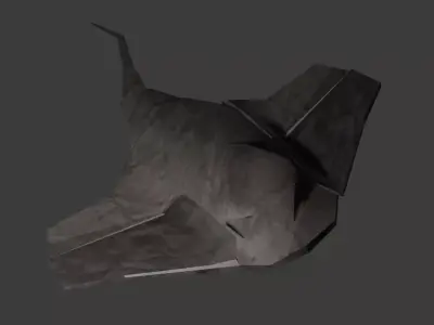Stingray paper aesthetic Free low-poly 3D model