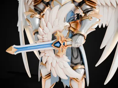 Stylized Sword - Paladin Sword Heavenpiercer - Game Ready 3D model