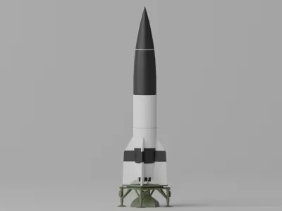 WW2 V2 Rocket Missile 3D model