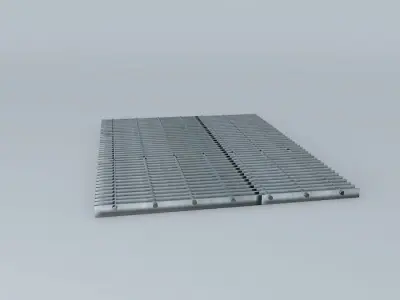 Grating metal floor Free 3D model