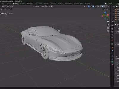 Ferrari Roma 2021 Ultra High Poly Luxury Sports Car 3D Model 3D model