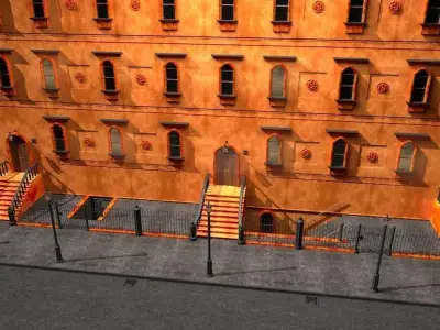 New York City Fancy Building Facade 3D model