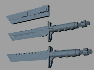 Boba Fett  vibroblade dagger from  mythos 3d print model 3D print model