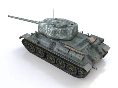 T-34 85 - Soviet medium tank - 532 3D model