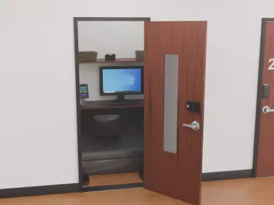 Internet cafe pair room 3D model