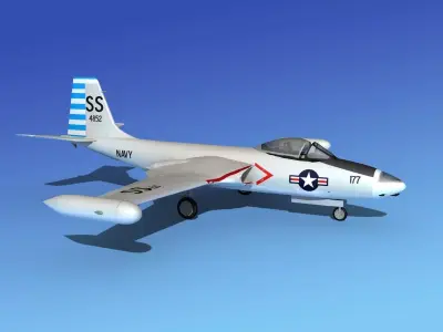 McDonnell F2H4 Banshee V10 3D model