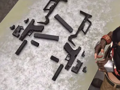 G18C Silenced Automatic Pistol TK for G8F and G9 3D model