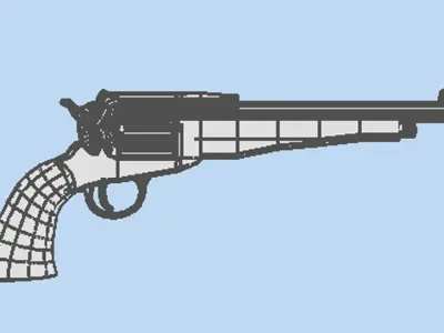 Revolver - Handgun Type 3 3D model
