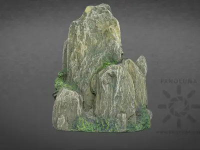 Aquarium Rock Sculpture 3D Scan Low-poly 3D model