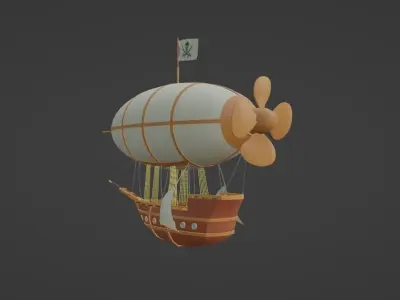 Fight Ship Low-poly 3D model