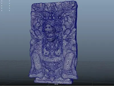 Bali Temple Sculpture Low-poly 3D model