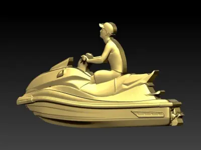 Jetski Rider Pendant 3D print model