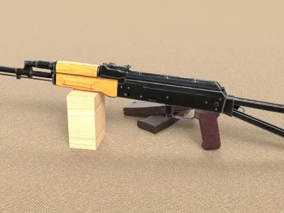 AKS-74  Low-poly 3D model