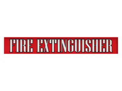Fire Extinguisher Sign Low-poly 3D model