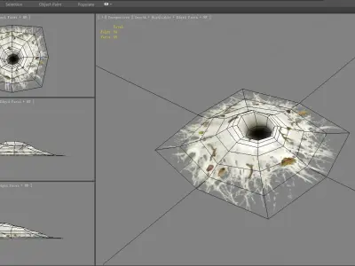 Wormhole - spider cave - lair Low-poly 3D model