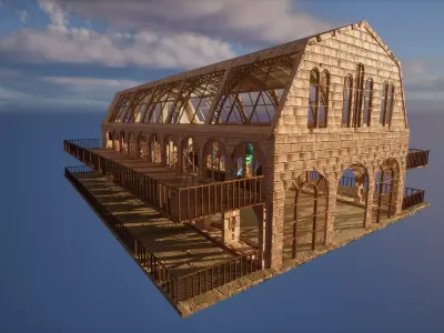 Museum Astronomy Low-poly 3D model