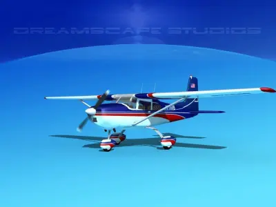 Cessna 172 Skyhawk 1958 V02 3D model