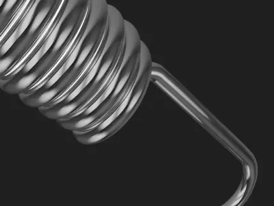 Coil Spring Low-poly 3D model