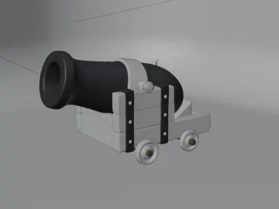 Cannon Free low-poly 3D model