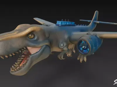 Nuclearo Dinossauro - Italian Brainrot Low-poly 3D model