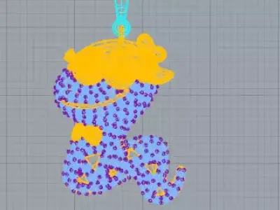 Pendente Serpente Free 3D model