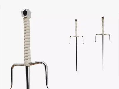 Sai Dual Fighting Weapons Low-poly 3D model