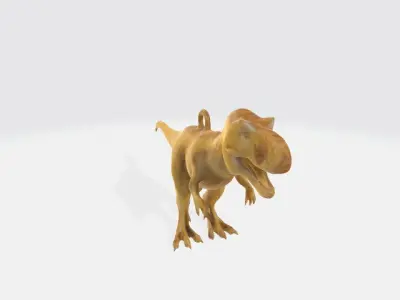 Gold t-rex nicklace 3D print model