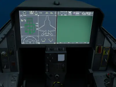 F-35 Cockpit Low-poly 3D model