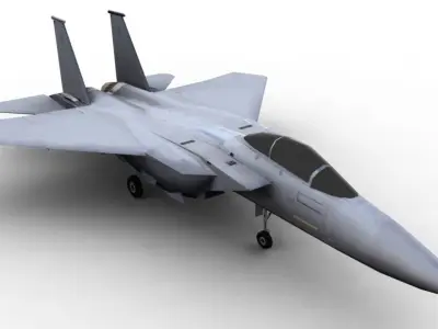F15 Aircraft Low-poly 3D model