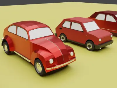 Low Poly Car Pack Free low-poly 3D model