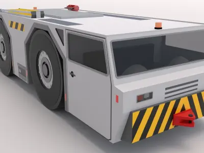 Aircraft Tow Tractor Low-poly 3D model