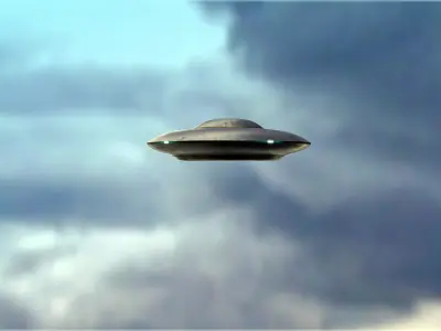 UFO rigged and animated Low-poly 3D model