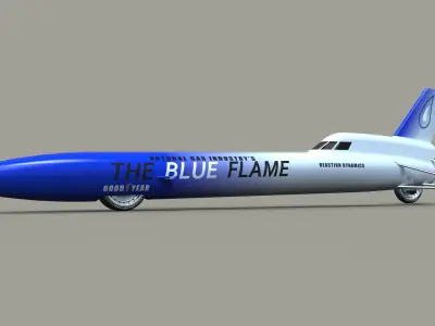 Blue Flame jet car 3D model