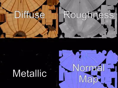 Vintage Airship model pack Low-poly 3D model