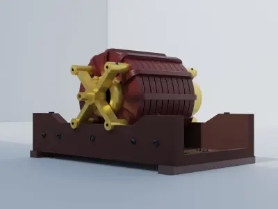 Tesla Invention AC Motor 1900s Prototype Free 3D print model