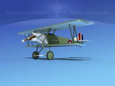 Fokker D-VII V12 US Army 1919 3D model