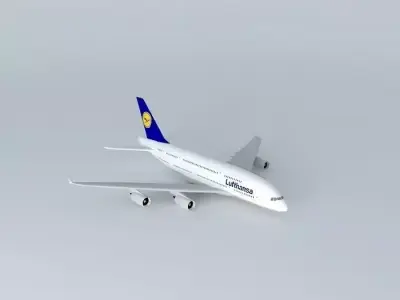 Lufthansa A380 Free 3D model