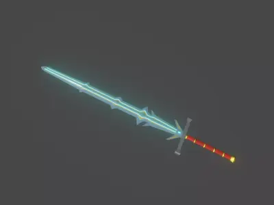 Two-Handed Sword Free low-poly 3D model