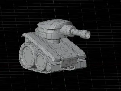 Army Tank 3D Illustration 3D model