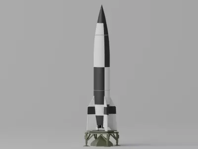 WW2 V2 Rocket Missile 3D model