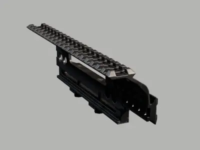 AK B-13n ZENIT CO Long Handguard Low-poly 3D model